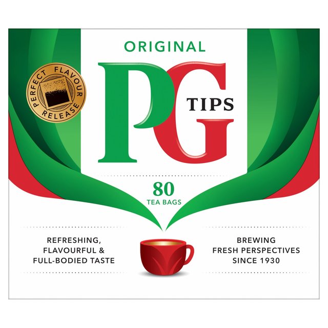 PG TIPS Sacs de thé noir biodégradable d'origine 80 par paquet