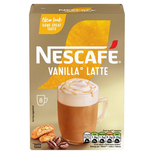 Nescafe Gold Vanilla Latte Instant Café 8 Sachets