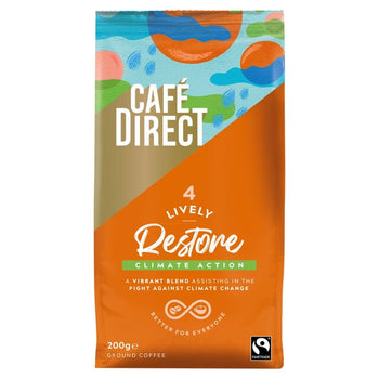 Cafedirect Fairtrade lebhaft gebratener gemahlener Kaffee 227g