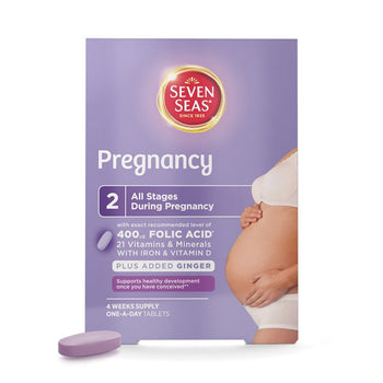 Siete Seas Vitaminas de embarazo con ácido fólico 28 tabletas 28 por paquete