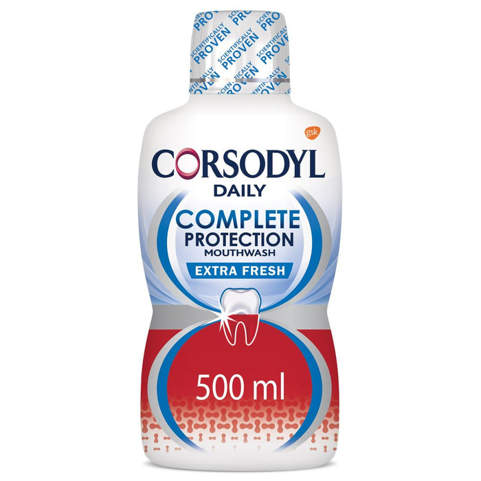 Corsodyl Protection complète Gum Care Casure de bouche Extra Fresh 500ML