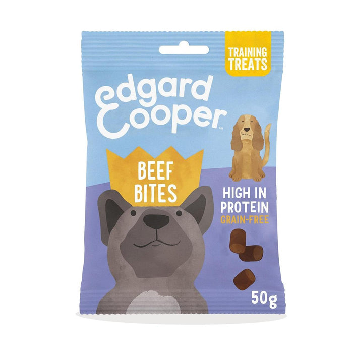 Edgard & Cooper Grain Free Bites with Beef Strawberry & Mango Dog Treat 50g