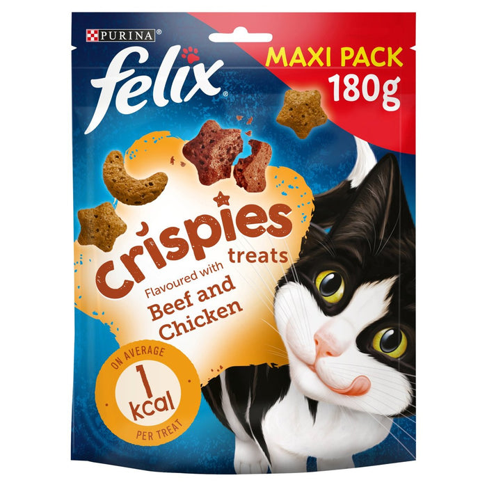 Felix Crispies Cat trata la carne de res y el pollo 180g