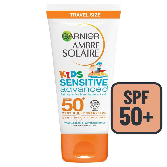 Garnier Ambre Solaire Kids Sensitive Sun Cream Lotion SPF50 + 50ml