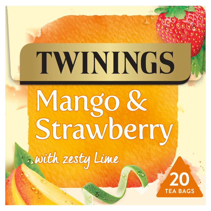 Twinings Té de fruta de mango y fresa 20 por paquete