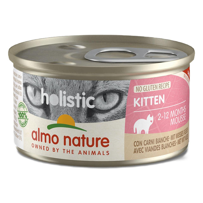 Almo Naturaleza gatita holística con carnes blancas comida de gato húmedo 24 x 85g