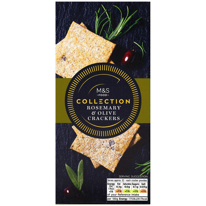 Collection M&S Rosemary & Olive Crackers 130G
