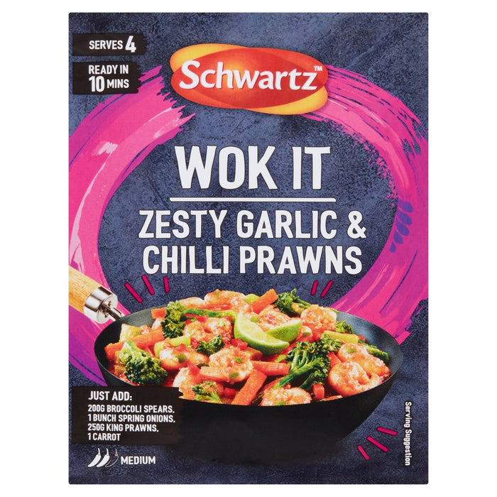 Schwartz wok it zesty ail & chilli crevens 35g
