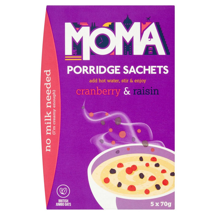 MoMA Gluten Free Borridge Cranberry & Rosinen 5 x 70 g