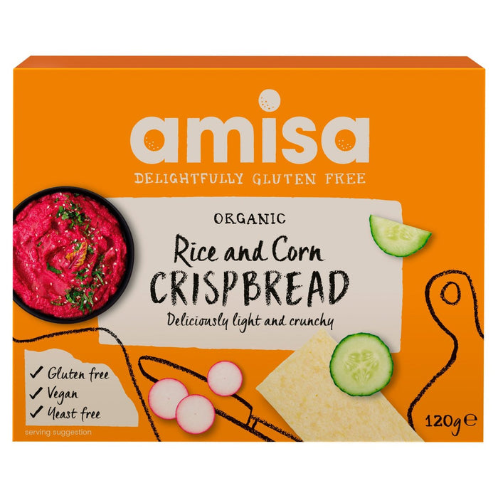 AMISA Bio glutenfreier Reis & Mais Crispbread 120g